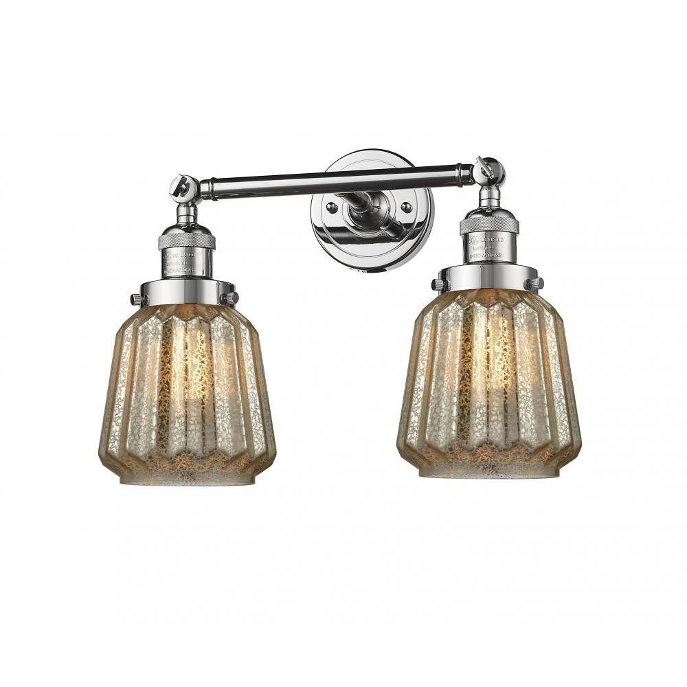 Chatham - 2 Light - 16 inch - Polished Chrome - Adjustable Bath Vanity Light