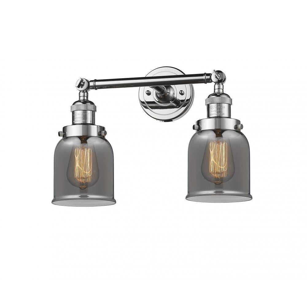 Bell - 2 Light - 16 inch - Polished Chrome - Adjustable Bath Vanity Light