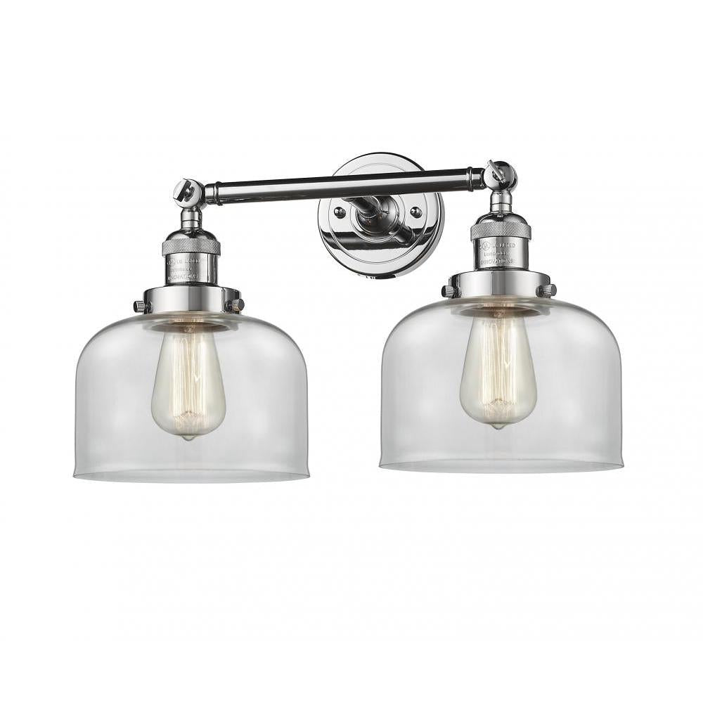 Bell - 2 Light - 19 inch - Polished Chrome - Adjustable Bath Vanity Light