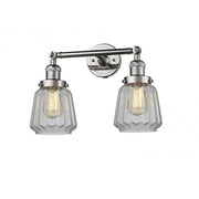 Chatham - 2 Light - 16 inch - Polished Nickel - Adjustable Bath Vanity Light