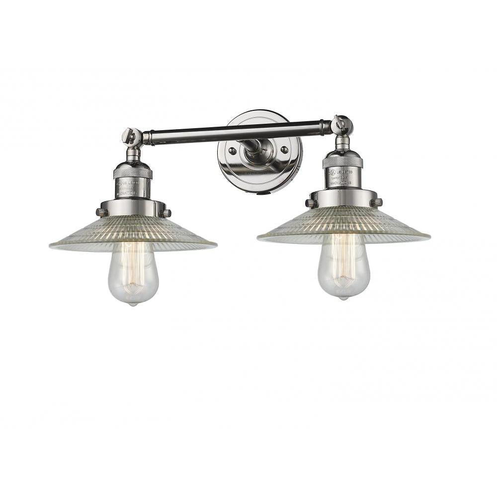 Halophane - 2 Light - 18 inch - Polished Nickel - Adjustable Bath Vanity Light