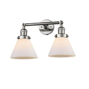 Cone - 2 Light - 18 inch - Polished Nickel - Adjustable Bath Vanity Light