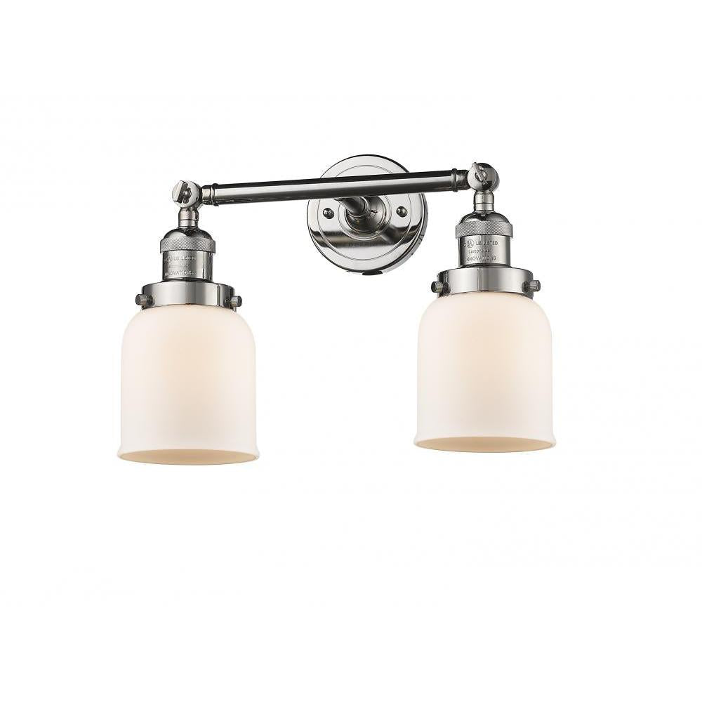 Bell - 2 Light - 16 inch - Polished Nickel - Adjustable Bath Vanity Light