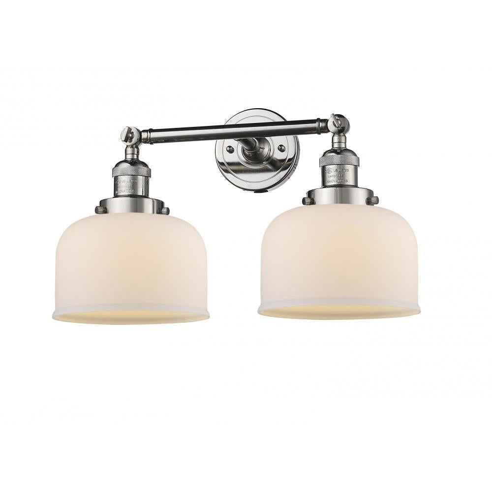 Bell - 2 Light - 19 inch - Polished Nickel - Adjustable Bath Vanity Light