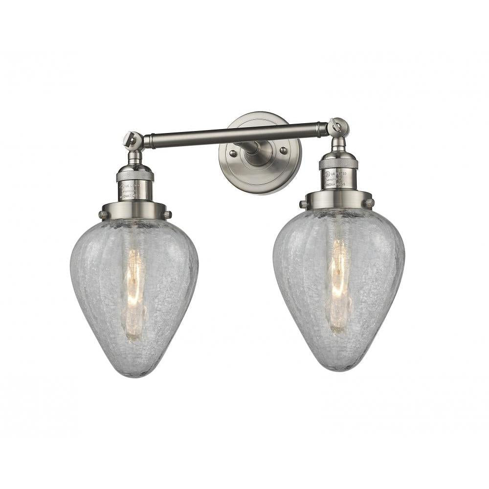 Geneseo - 2 Light - 17 inch - Brushed Satin Nickel - Adjustable Bath Vanity Light