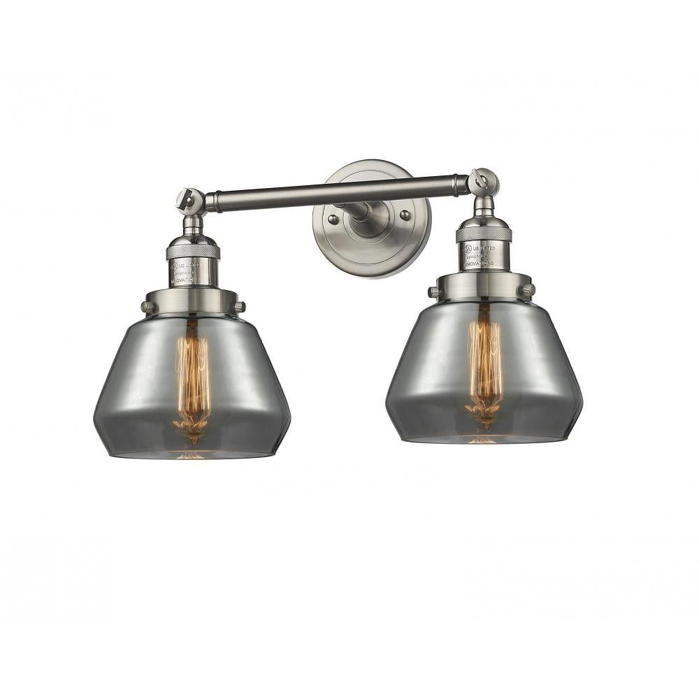 Fulton - 2 Light - 17 inch - Brushed Satin Nickel - Adjustable Bath Vanity Light