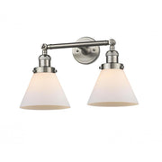 Cone - 2 Light - 18 inch - Brushed Satin Nickel - Adjustable Bath Vanity Light
