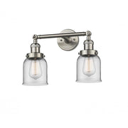 Bell - 2 Light - 16 inch - Brushed Satin Nickel - Adjustable Bath Vanity Light