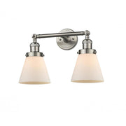 Cone - 2 Light - 16 inch - Brushed Satin Nickel - Adjustable Bath Vanity Light