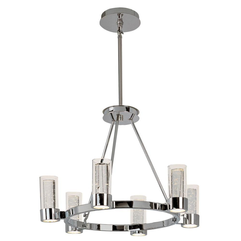 Sync 27.25 Inch Semi Flush Mount Light – Polished Chrome