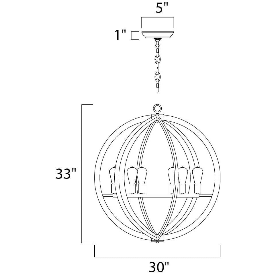 Maxim Lighting BODEGA BAY 20918APAR Chandelier Country Rustic - Miscellaneous