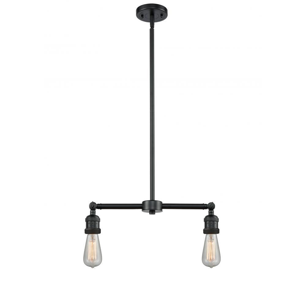 Bare Bulb - 2 Light - 8 inch - Oil Rubbed Bronze - Stem Hung - Adjustable Island Light