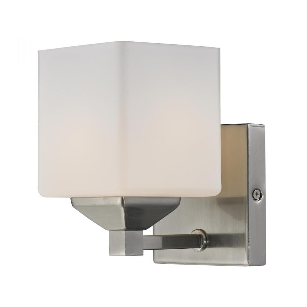 1 Light Wall Sconce-Matte Opal