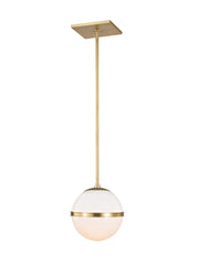 Crystorama Truax 2107-AG – 8 Inch – 1 Light – Pendant Light – Aged Brass – Dry Rated