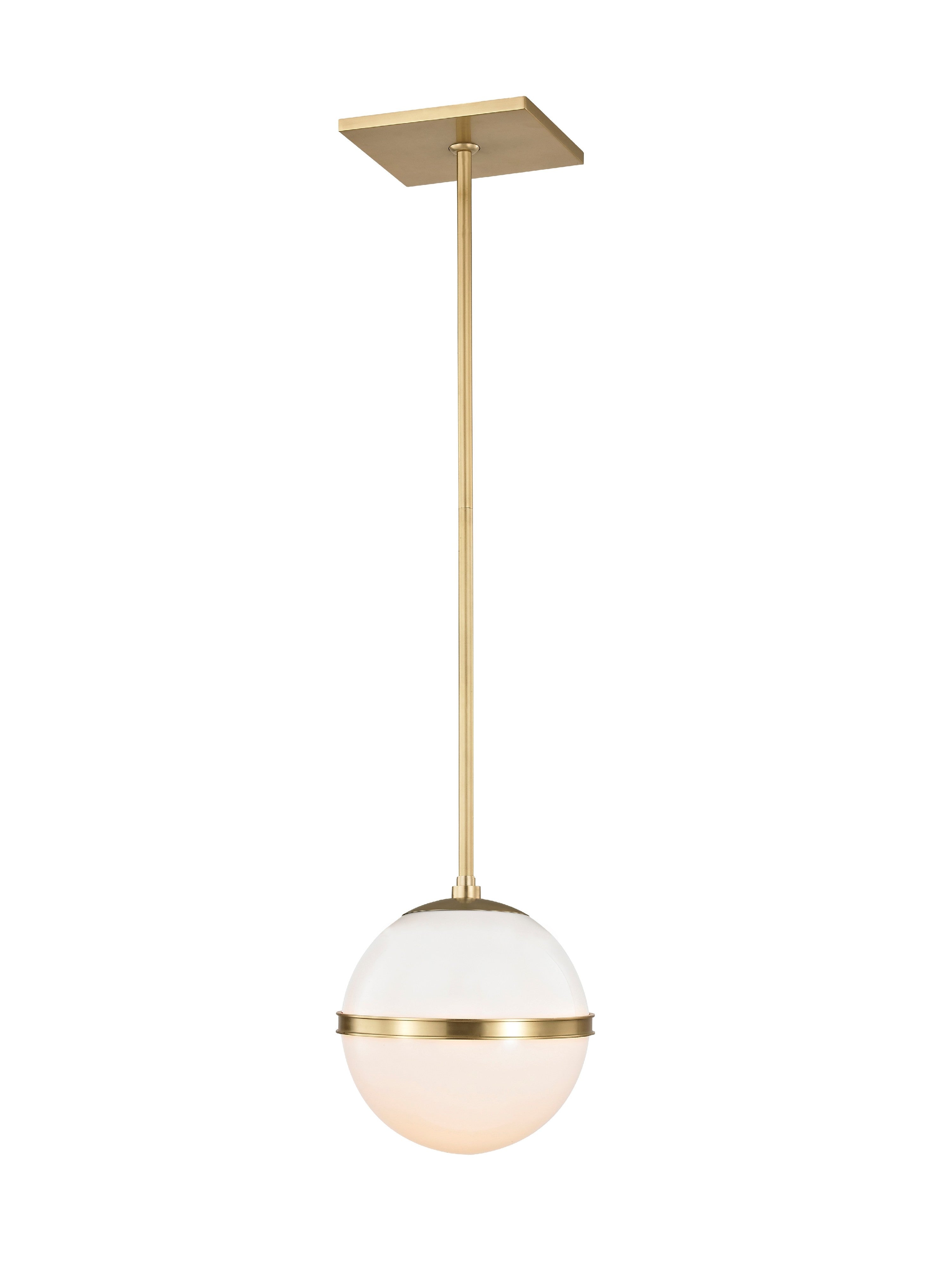 Crystorama Truax 2107-AG – 8 Inch – 1 Light – Pendant Light – Aged Brass – Dry Rated