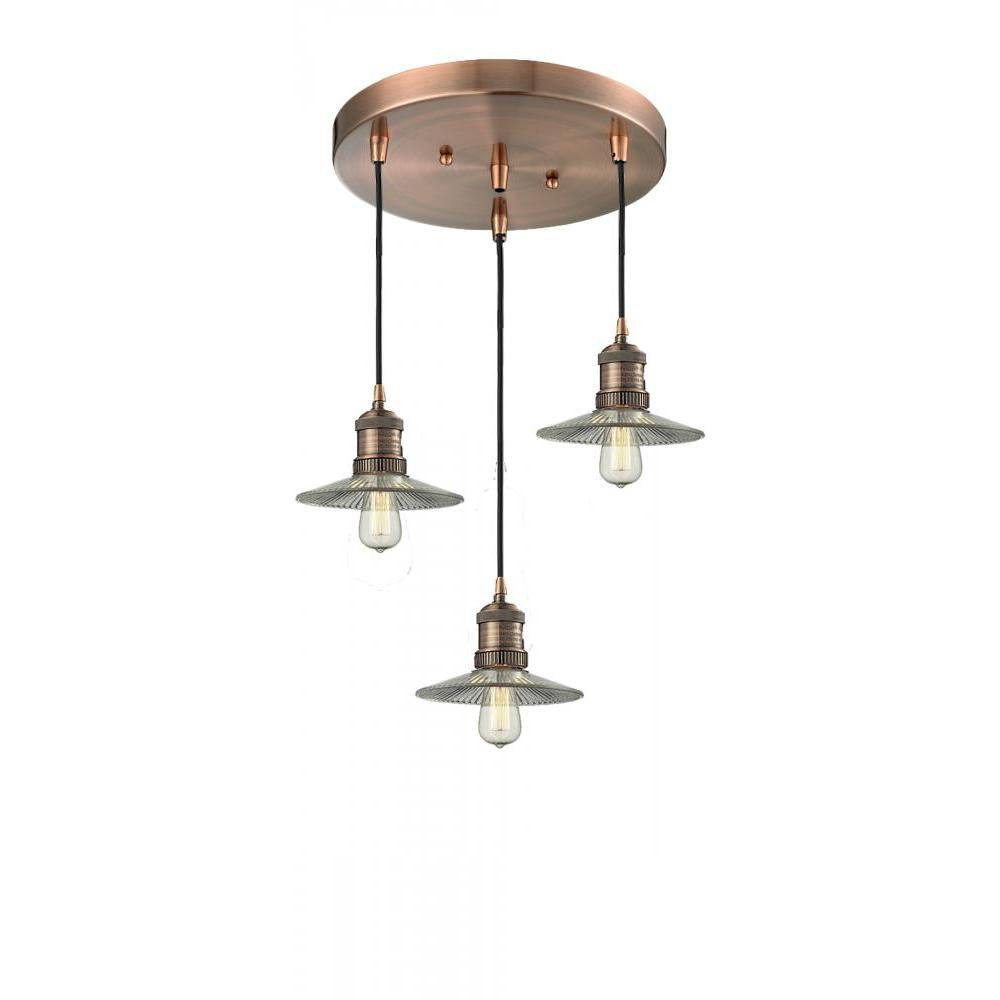 Halophane 3 Light Multi-Pendant