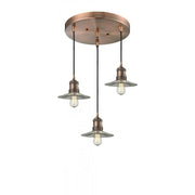 Halophane 3 Light Multi-Pendant