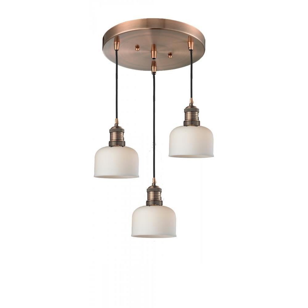 Large Bell 3 Light Multi-Pendant