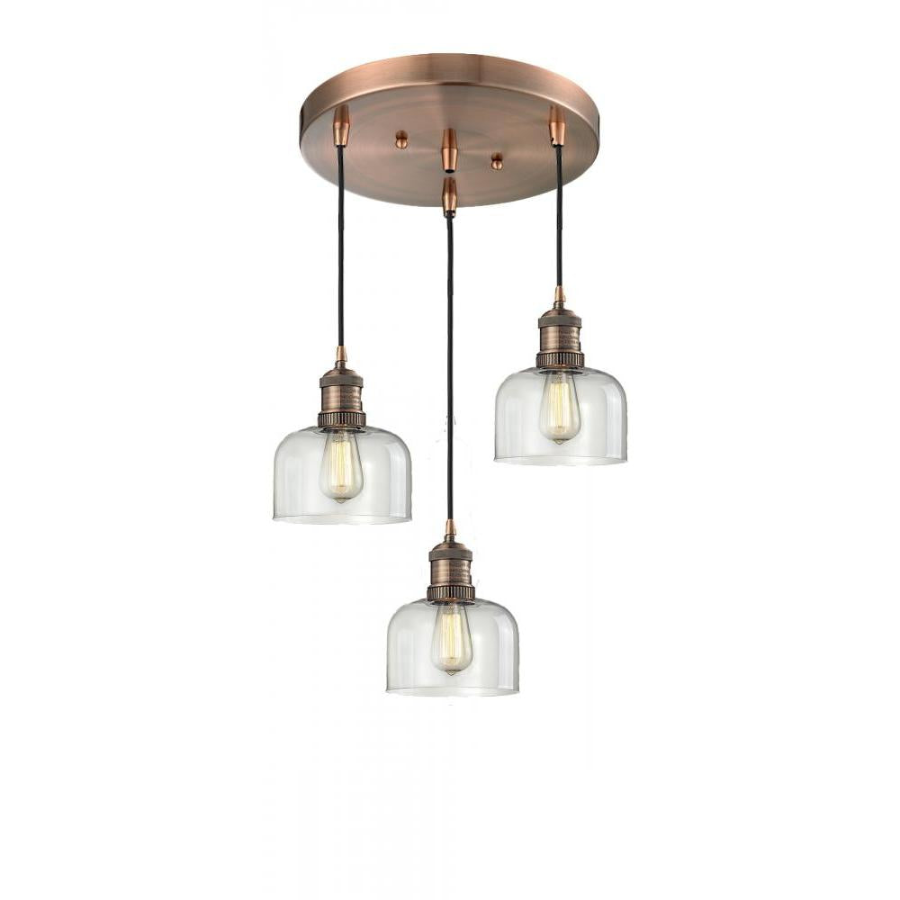 Large Bell 3 Light Multi-Pendant