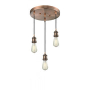 Bare Bulb 3 Light Multi-Pendant