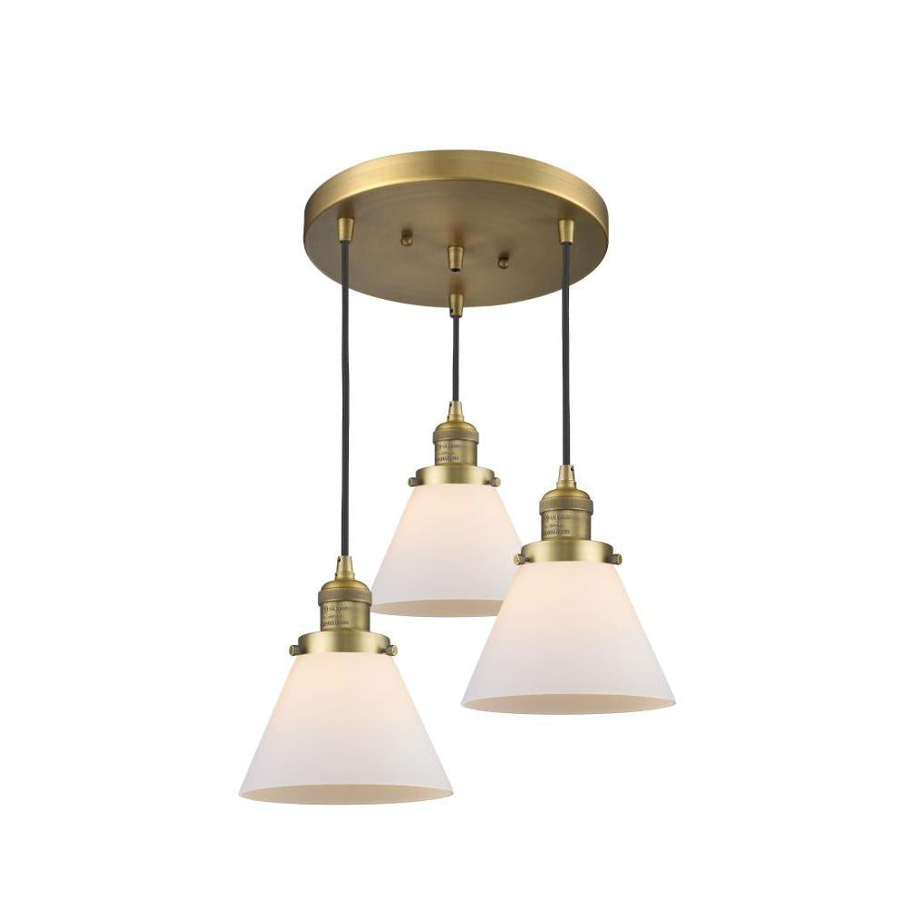 Large Cone 3 Light Multi-Pendant