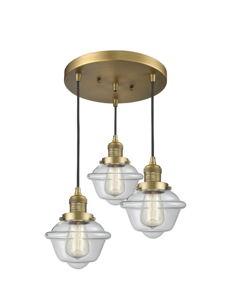 Innovations Lighting OXFORD 211/3-BB-G532 Pendant Traditional - Brass