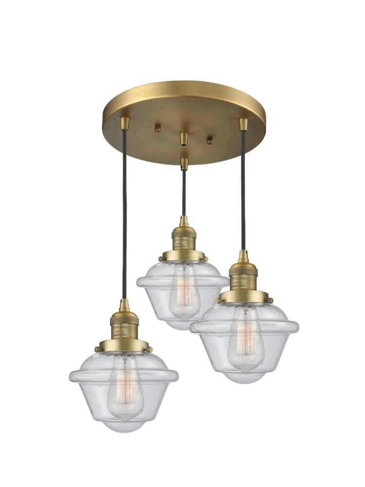 Innovations Lighting OXFORD 211/3-BB-G534 Pendant Traditional - Brass