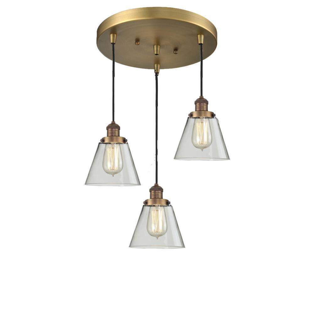Small Cone 3 Light Multi-Pendant
