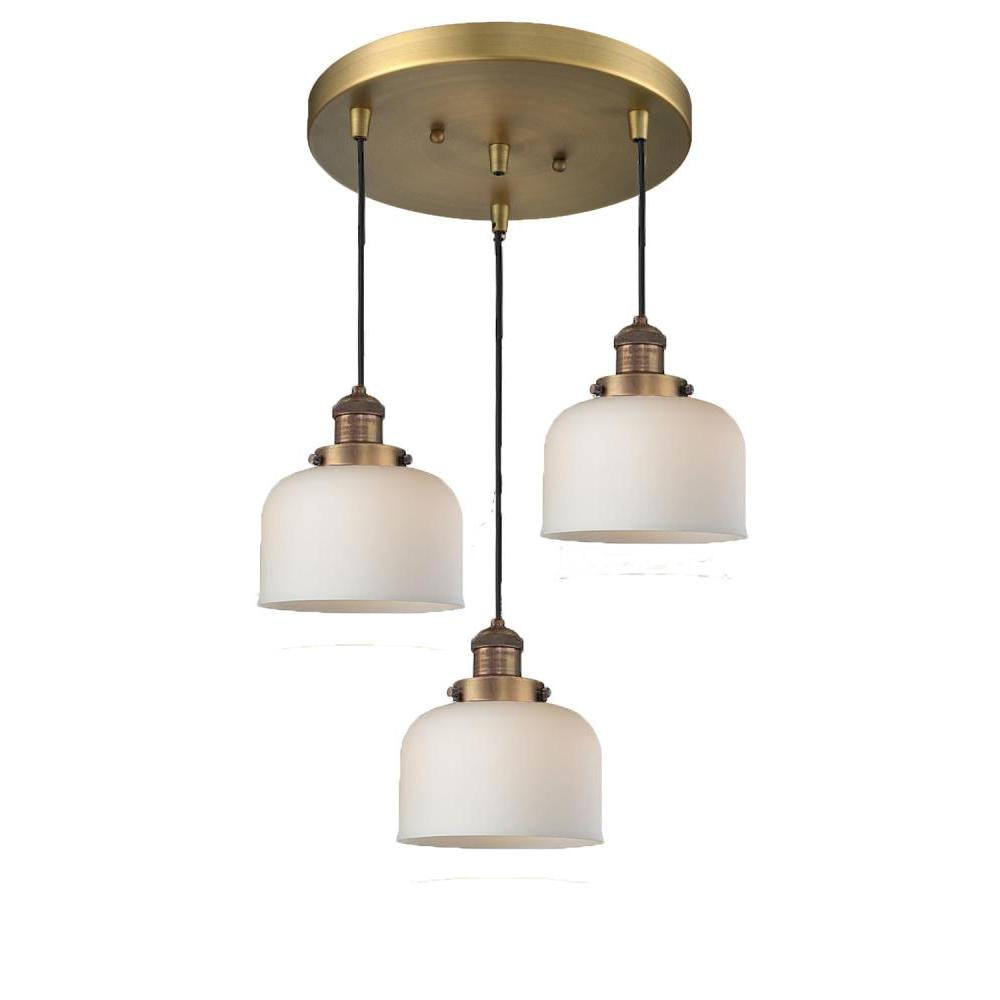 Large Bell 3 Light Multi-Pendant
