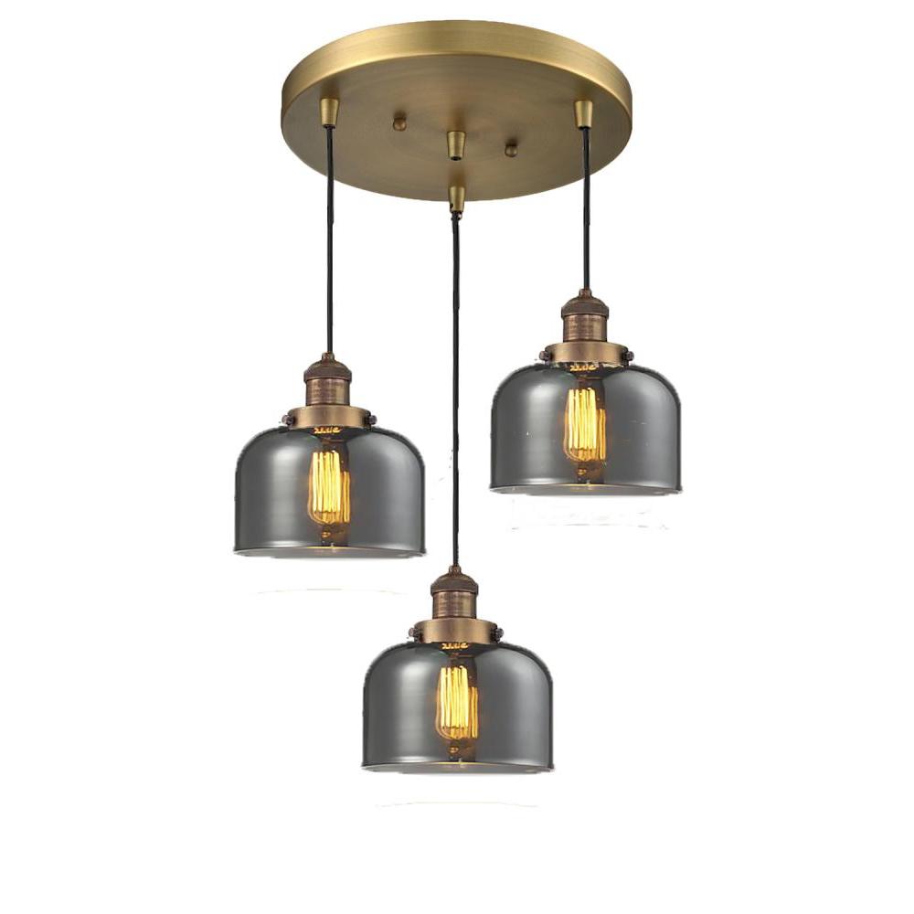 Large Bell 3 Light Multi-Pendant