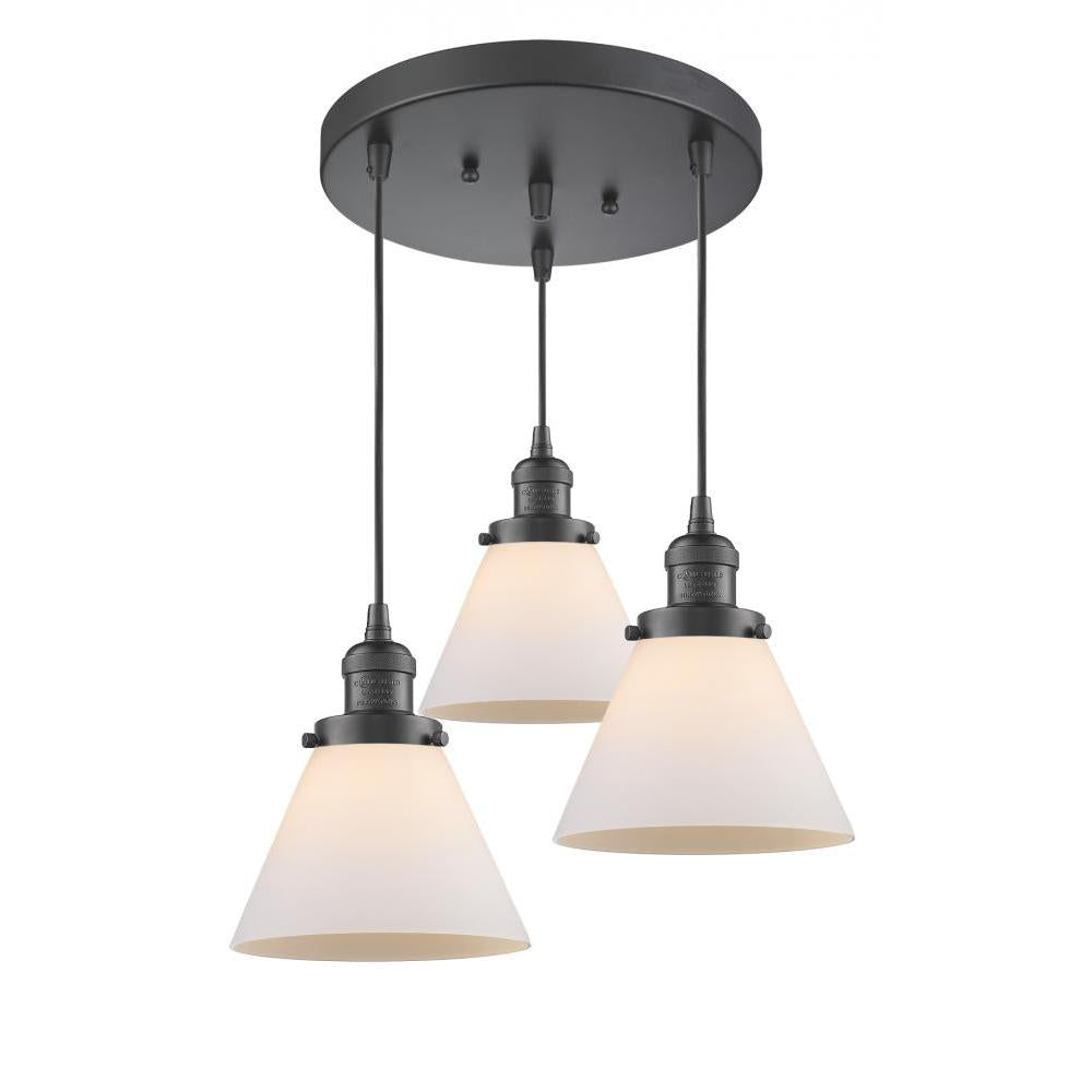 Large Cone 3 Light Multi-Pendant