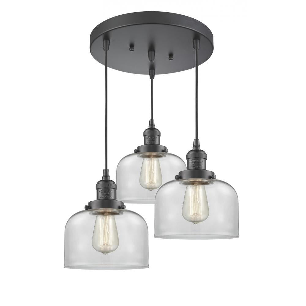 Large Bell 3 Light Multi-Pendant