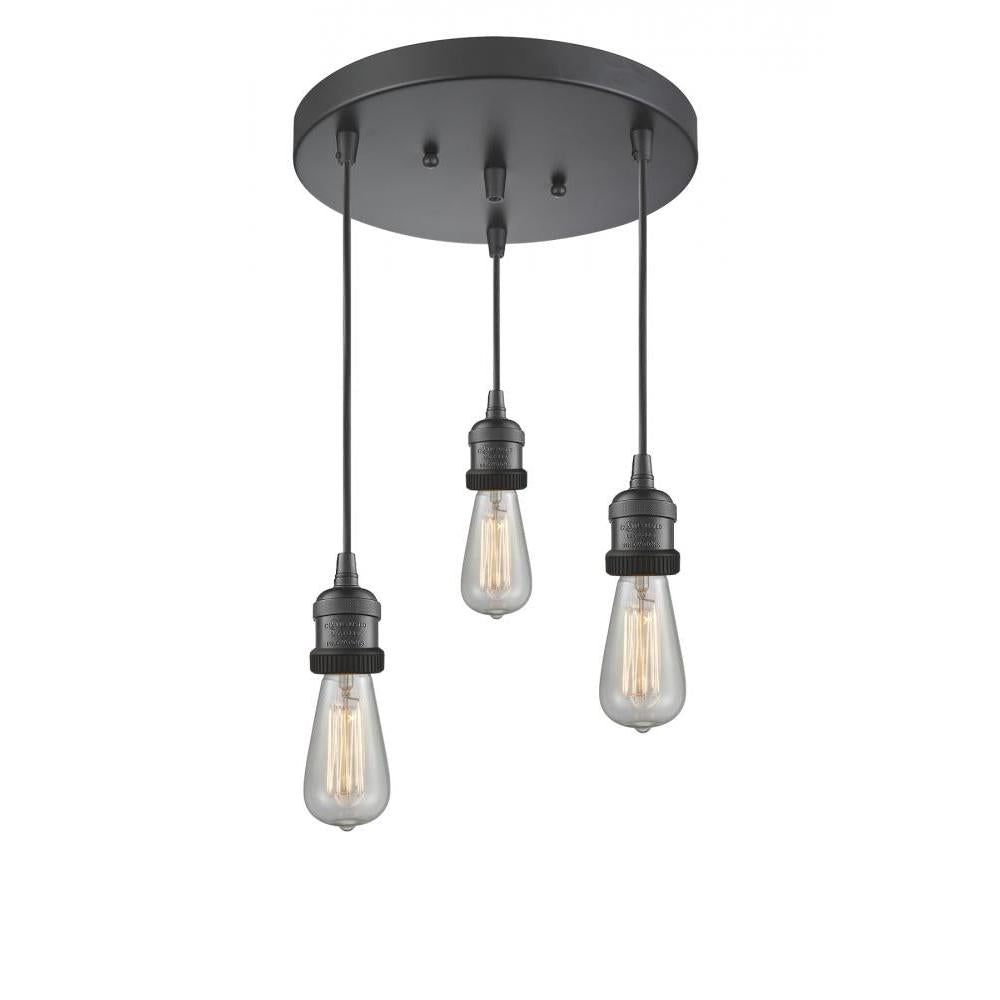 Bare Bulb 3 Light Multi-Pendant