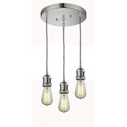 Bare Bulb 3 Light Multi-Pendant