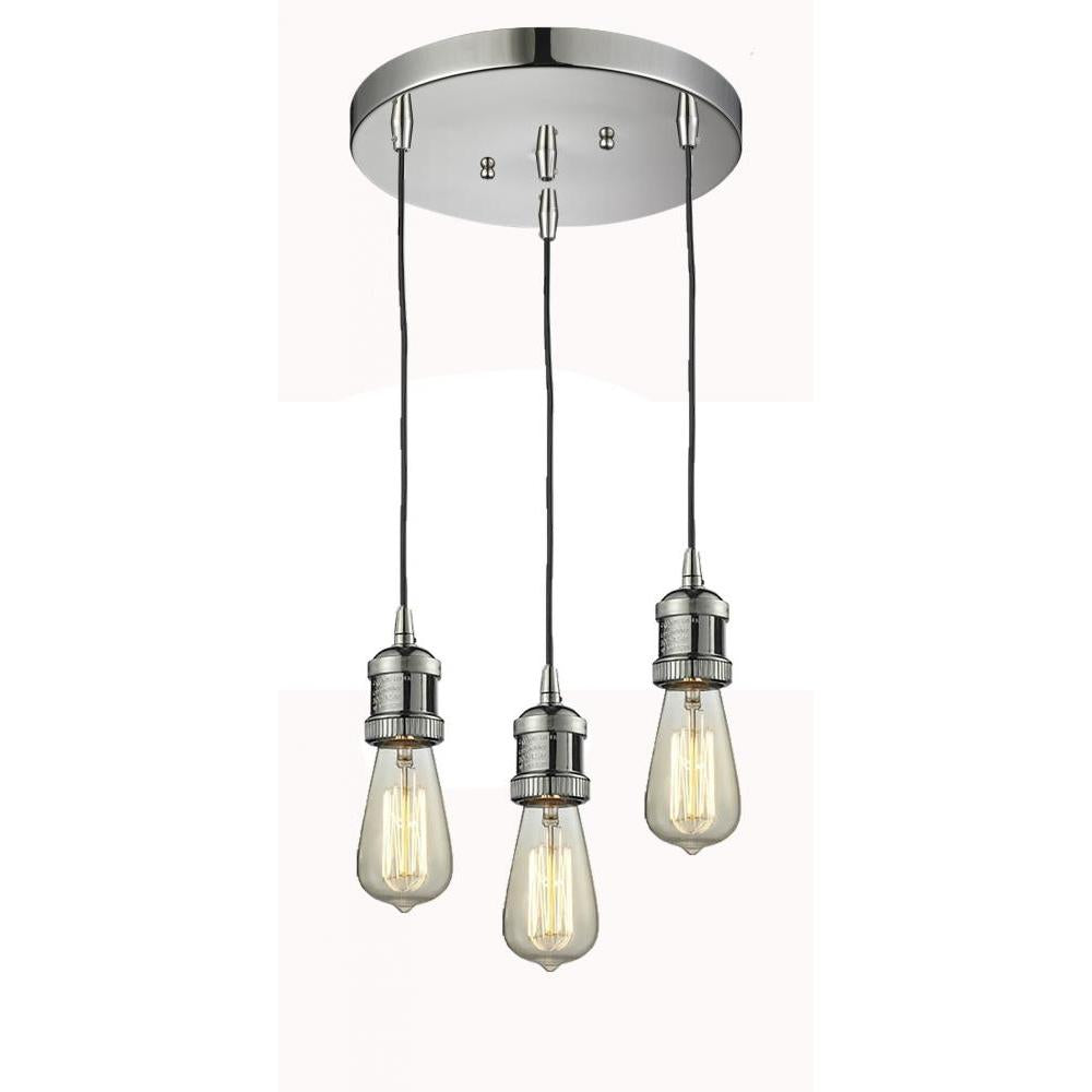 Bare Bulb 3 Light Multi-Pendant