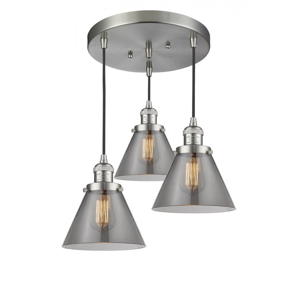 Large Cone 3 Light Multi-Pendant
