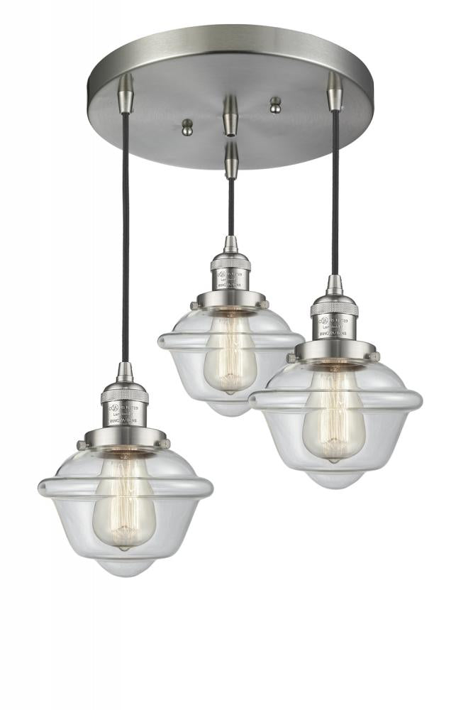 Innovations Lighting OXFORD 211/3-SN-G532 Pendant Traditional - Nickel