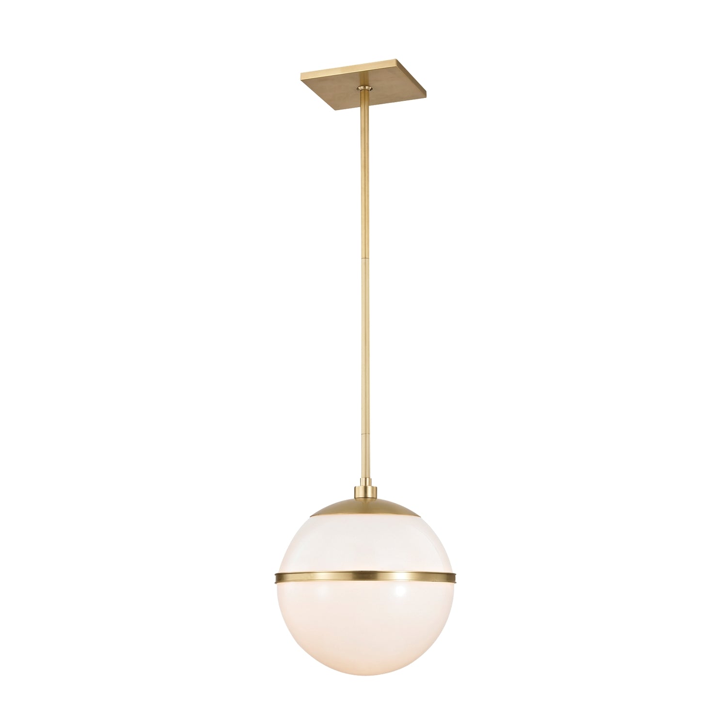 Crystorama Truax 2112-AG – 12 Inch – 1 Light – Pendant Light – Aged Brass – Dry Rated