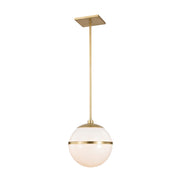 Crystorama Truax 2112-AG – 12 Inch – 1 Light – Pendant Light – Aged Brass – Dry Rated