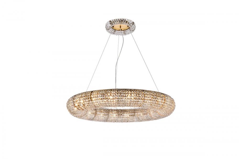 Elegant Lighting PARIS 2114G41G/RC Chandelier Modern - Gold And Clear