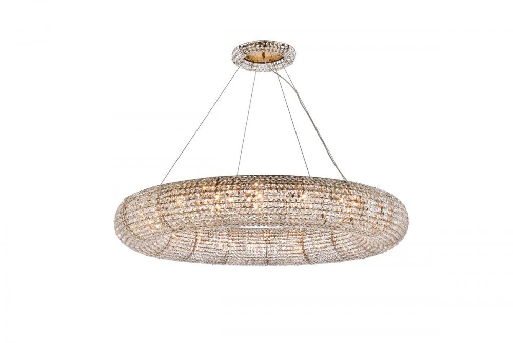 Elegant Lighting PARIS 2114G52G/RC Chandelier Contemporary - Brass