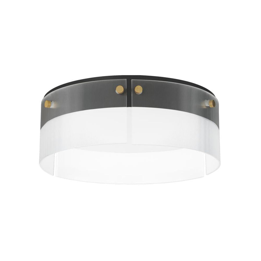 Maxim Lighting 21190CRBKNAB Spectre 16.5 Inch Flush Mount Light – Black / Natural Aged Brass