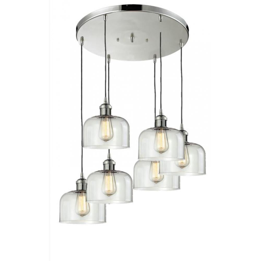 Large Bell 6 Light Multi-Pendant