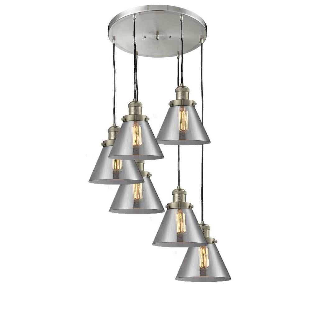 Large Cone 6 Light Multi-Pendant