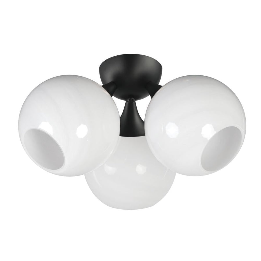 Maxim Lighting 21225MRBK Neve 18.75 Inch Semi Flush Mount Light – Black