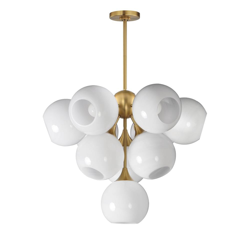 Neve 27.5 Inch 10 Light Pendant – Natural Aged Brass