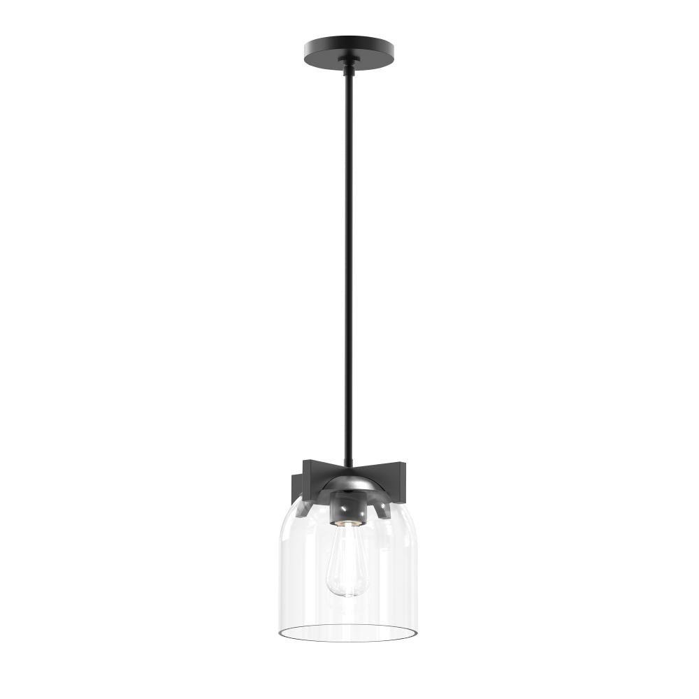 Scoop 8 Inch Semi Flush Mount Light – Black