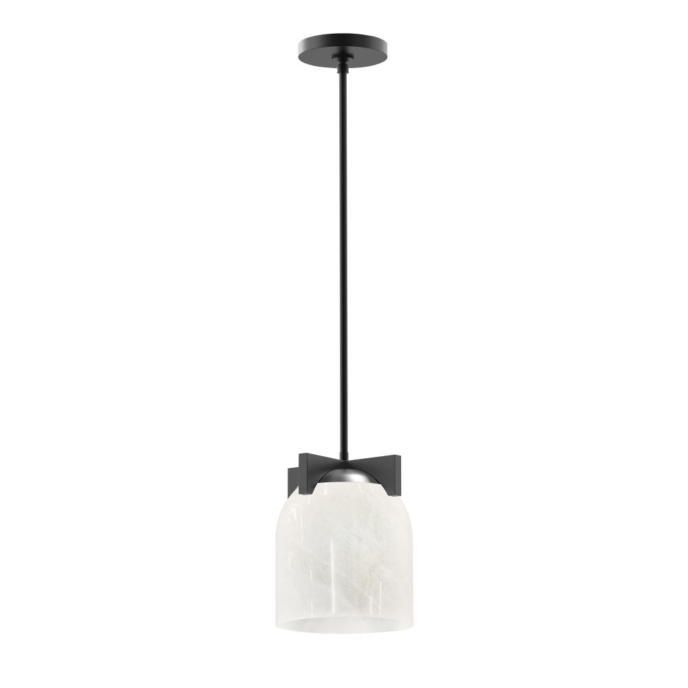 Scoop 8 Inch Semi Flush Mount Light – Black
