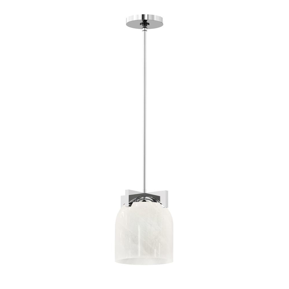 Scoop 8 Inch Semi Flush Mount Light – Polished Chrome