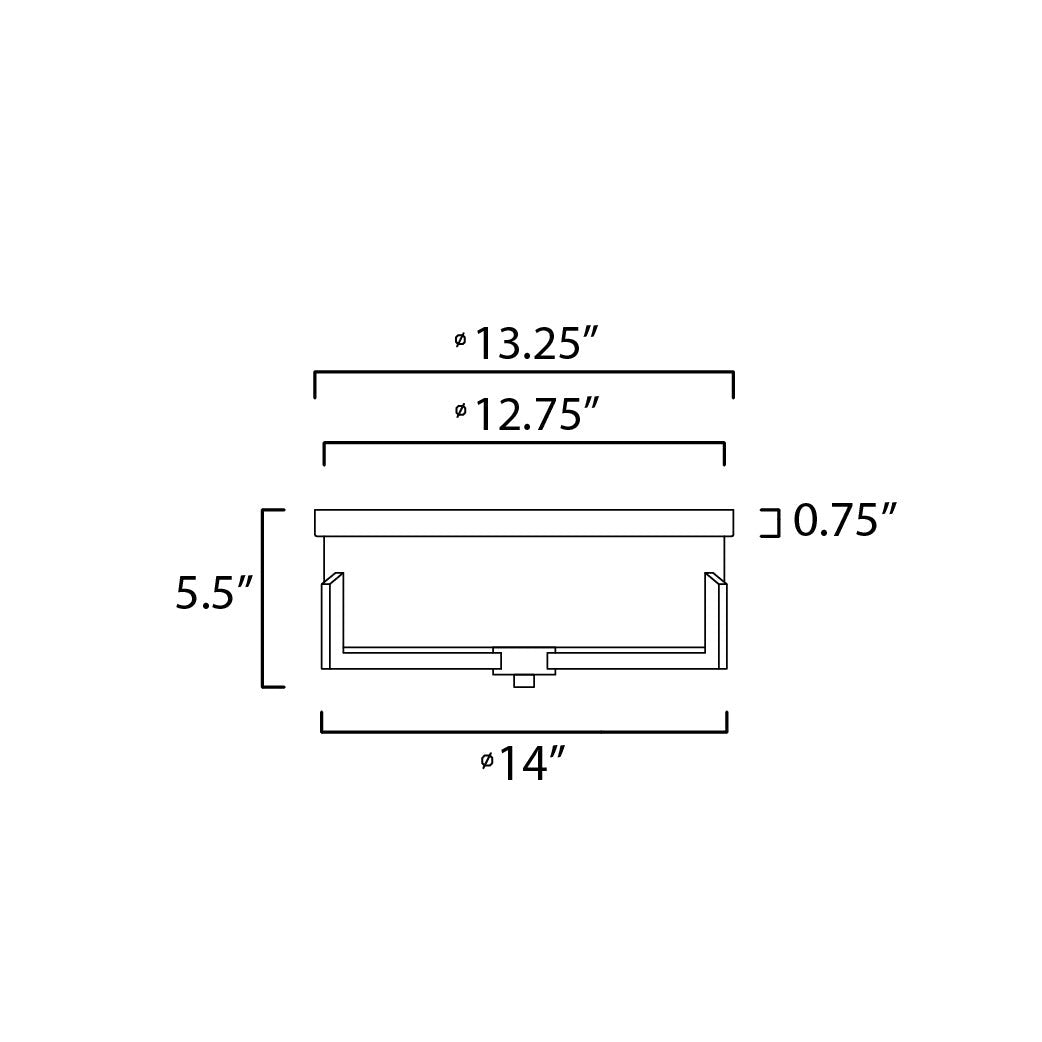 Maxim Lighting DART 21280SWSN Flush Mount Transitional - Nickel